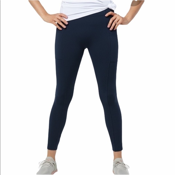 Zuda Pants - Zuda Womens Z Stretch Momentum Navy Leggings Small